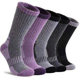 Cozy Merino Wool Crew Socks for Women - Thermal Hiking Boot Wear